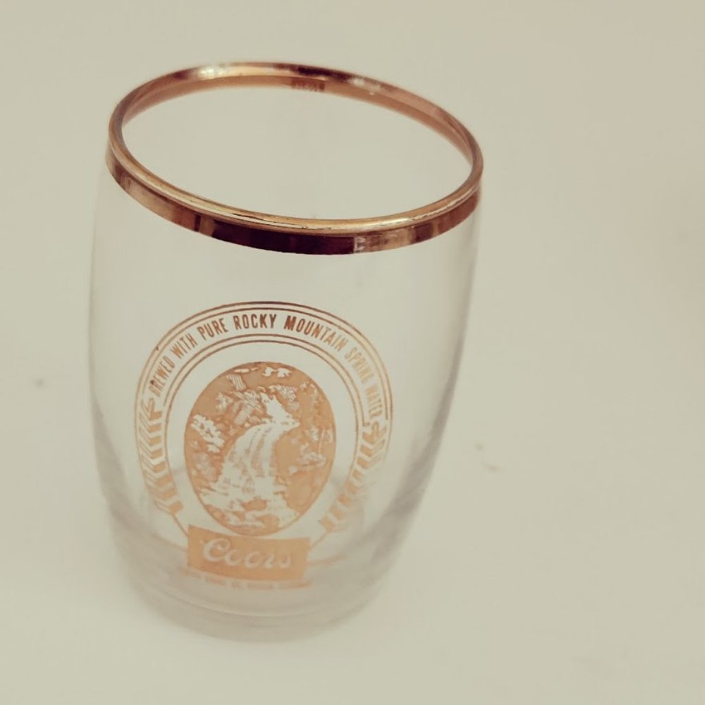 Coors Gold trimmed Glass